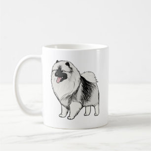 Keeshond Cartoon Dog   Niedlich Keesie Lover's Kaffeetasse
