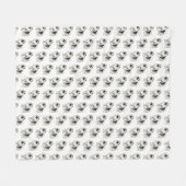 Keeshond-Cartoon-Hundemuster Fleecedecke (Vorderseite (Horizontal))