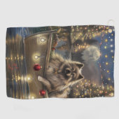 Keeshond Christmas Festive Voyage Golfhandtuch (Horizontal)