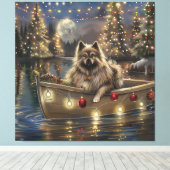 Keeshond Christmas Festive Voyage Leinwanddruck (Insitu (Holzboden))