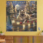 Keeshond Christmas Festive Voyage Leinwanddruck (Insitu (Wohnzimmer))
