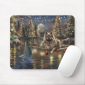 Keeshond Christmas Festive Voyage Mousepad (Mit Mouse)