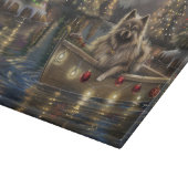 Keeshond Christmas Festive Voyage Schneidebrett (Ecke)