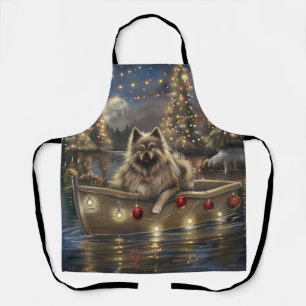 Keeshond Christmas Festive Voyage Schürze