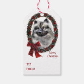Keeshond Christmas Geschenkanhänger (Vorderseite)