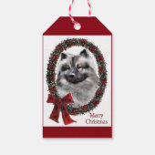 Keeshond Christmas Geschenkanhänger (Rückseite)