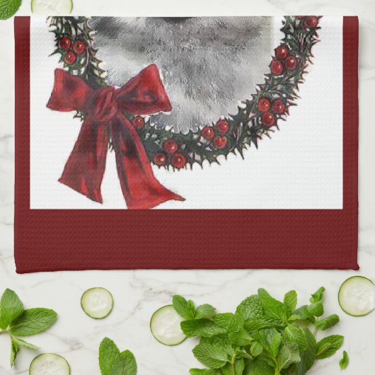 Keeshond Christmas Geschenke Geschirrtuch (Gefaltet)
