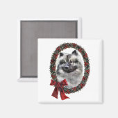 Keeshond Christmas Geschenke Magnet (Vorderseite/Rückseite)