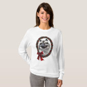 Keeshond Christmas Geschenke T-Shirt (Vorne ganz)