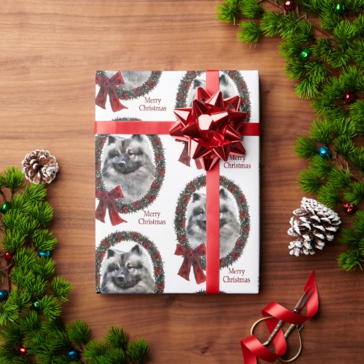 Keeshond Christmas Geschenkpapier (Feiertagsgeschenk)