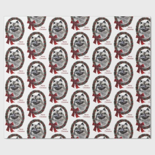 Keeshond Christmas Geschenkpapier (Flach)