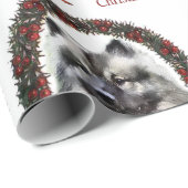 Keeshond Christmas Geschenkpapier (Rolleneckpunkt)