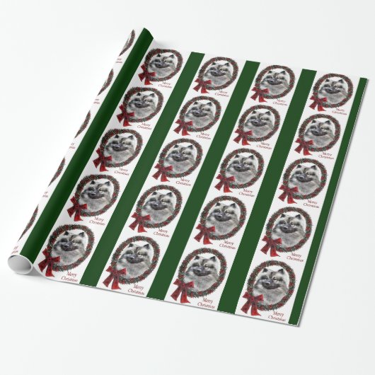 Keeshond Christmas Geschenkpapier (Ungerollt)