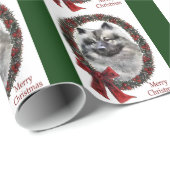 Keeshond Christmas Geschenkpapier (Rolleneckpunkt)