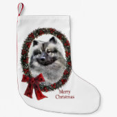 Keeshond Christmas Kleiner Weihnachtsstrumpf (Vorderseite)