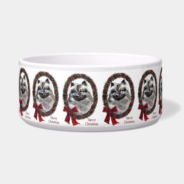 Keeshond Christmas Napf (Vorderseite)