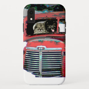 Keeshond Christmas Old Truck Malerei Hund Art Case-Mate iPhone Hülle