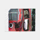 Keeshond Christmas Old Truck Malerei Hund Art Fleecedecke (Vorderseite (Horizontal))