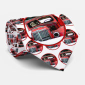 Keeshond Christmas Old Truck Malerei Hund Art Krawatte (Gerollt)