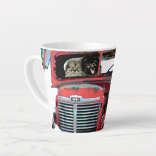 Keeshond Christmas Old Truck Malerei Hund Art Milchtasse