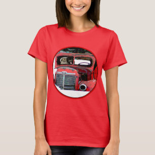 Keeshond Christmas Old Truck Malerei Hund Art T-Shirt
