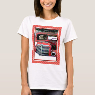 Keeshond Christmas Old Truck Malerei Hund Art T-Shirt