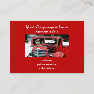 Keeshond Christmas Old Truck Malerei Hund Art Visitenkarte