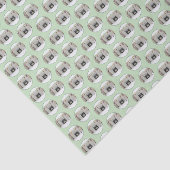 Keeshond Christmas Puppy Dog von Fireplace Paintin Seidenpapier (Ausschnitt)