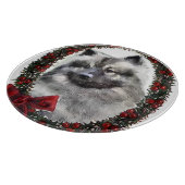 Keeshond Christmas Schneidebrett (Ecke)