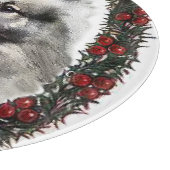 Keeshond Christmas Schneidebrett (Ecke)