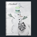 Keeshond Christmas Snowman Painting Dog Art Notizblock<br><div class="desc">Keeshond Weihnachten Snowman Hund Portrait, Original-Bild. Wir sind auf niedliche und lustige Originalkunst spezialisiert, die wir für Sie selbst oder als Geschenk für Ihre Keeshond-Freunde kaufen können. Seien Sie kreativ - klicken Sie auf KENNEN, um Text hinzuzufügen/zu entfernen/zu ändern, das Bild zu verändern, Farben zu ändern oder alles andere, was...</div>