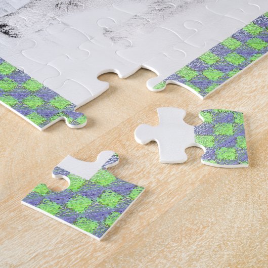 Keeshond Christmas Snowman Painting Dog Art Puzzle (Seite)