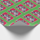 Keeshond Christmas Wrap Geschenkpapier (Ecke)