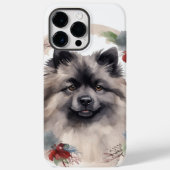 Keeshond Christmas Wreath Festivals Case-Mate iPhone Hülle (Rückseite)