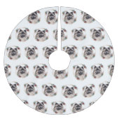 Keeshond Christmas Wreath Festivals Polyester Weihnachtsbaumdecke (Vorderseite)