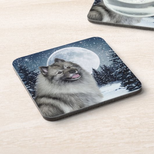 Keeshond Coasters Untersetzer (Linke Seite)
