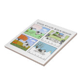 Keeshond - Die vier Jahreszeiten Fliese (Seite)