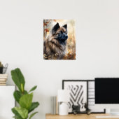 Keeshond Dog Art Print Poster (Heimbüro)