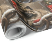 keeshond Dog Christmas Festive Geschenkpapier (Rolleneckpunkt)