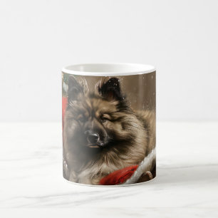 keeshond Dog Christmas Festive Kaffeetasse