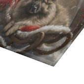 keeshond Dog Christmas Festive Schneidebrett (Ecke)