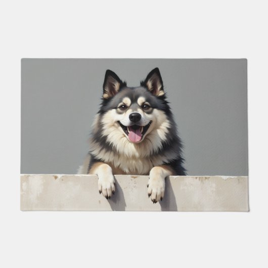 Keeshond Dog Doormat Art Fußmatte (Vorderseite)