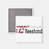 Keeshond Dog Geschenke Magnet (Vorderseite/Rückseite)