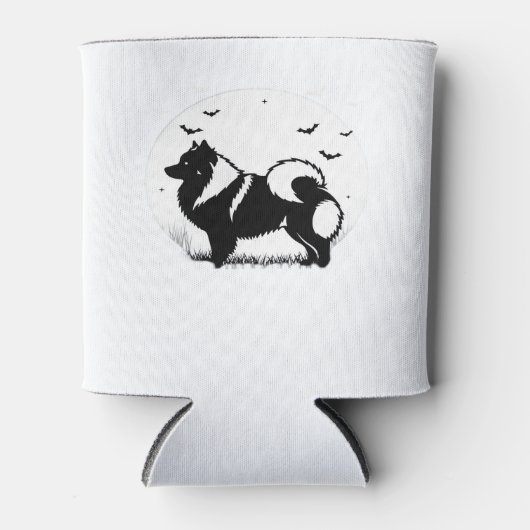 Keeshond Dog � Halloween Moon Silhouette Classic T Dosenkühler (Vorderseite)