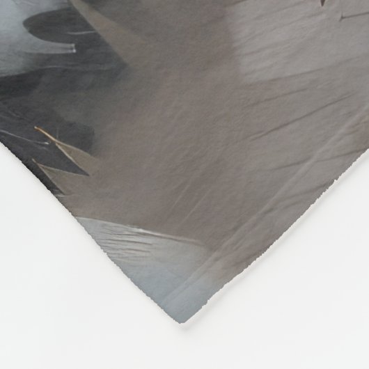 Keeshond Dog in Schneehocht Fleecedecke (Ecke)