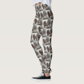 Keeshond Dog in Schneehocht Leggings (Links)