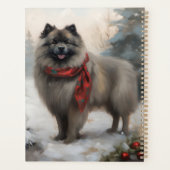 Keeshond Dog in Schneehocht Planer (Rückseite)