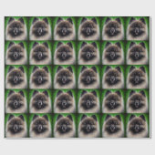 Keeshond Dog in St. Patrick's Day Dress Geschenkpapier (Flach)
