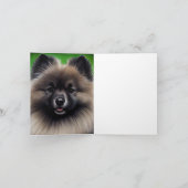 Keeshond Dog in St. Patrick's Day Dress Karte (Innenseite)