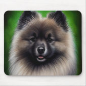 Keeshond Dog in St. Patrick's Day Dress Mousepad (Vorne)